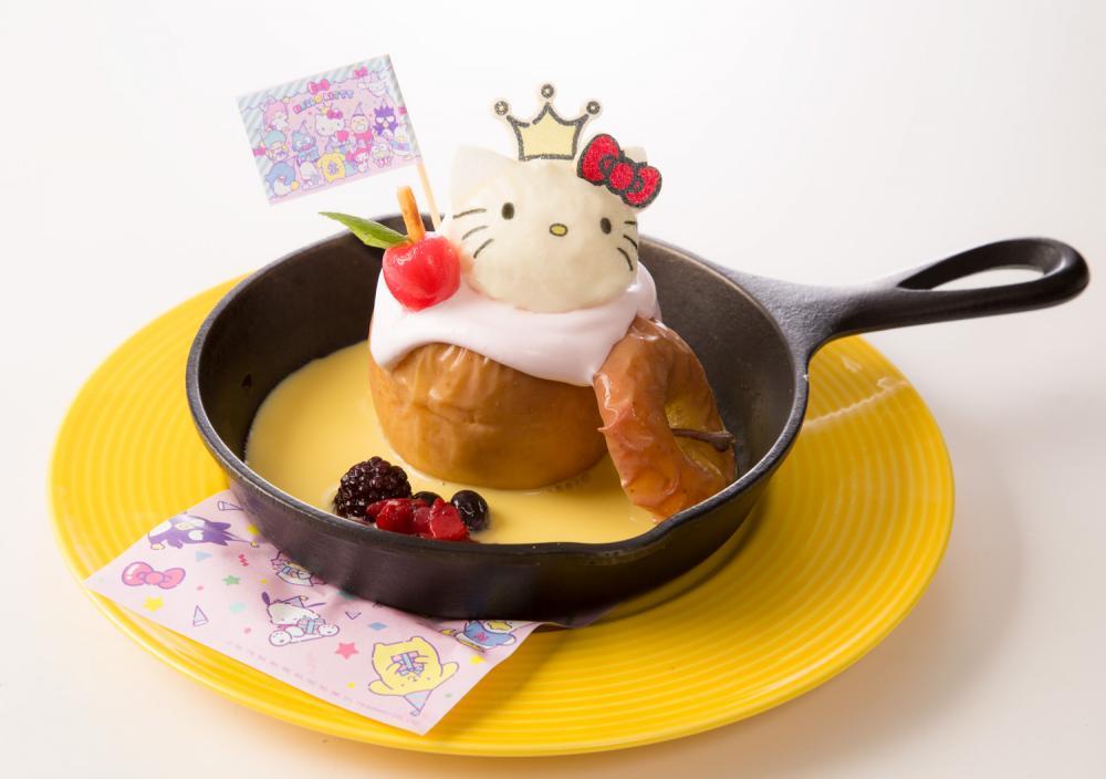 Hello Kitty cafe grilled apple plate