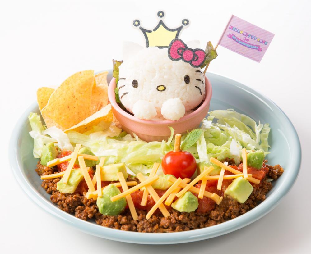 Hello Kitty cafe taco rice